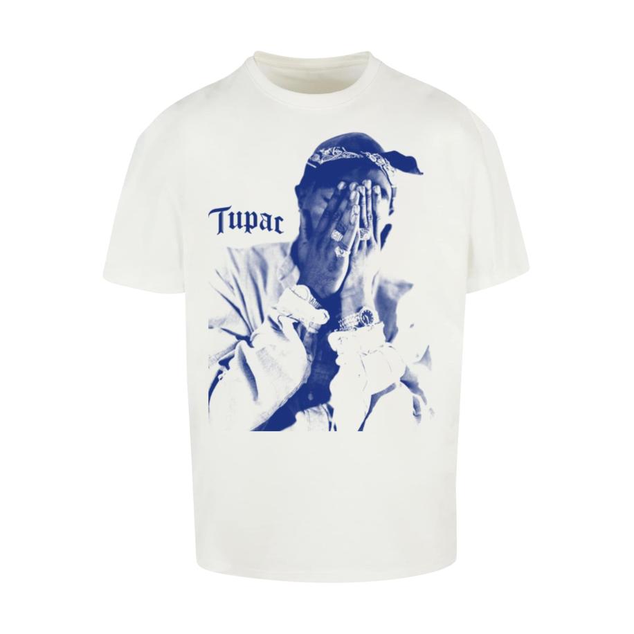 mister tee MT Upscale Shirt 2Pac Me Against The World crème / royal blue/koningsblauw -
