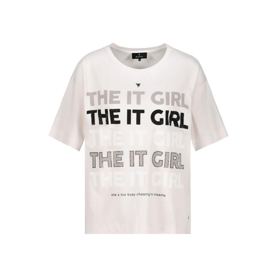 Monari monari Shirt crème / zwart / wit -