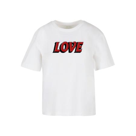 Miss Tee Shirt bloedrood / zwart / wit