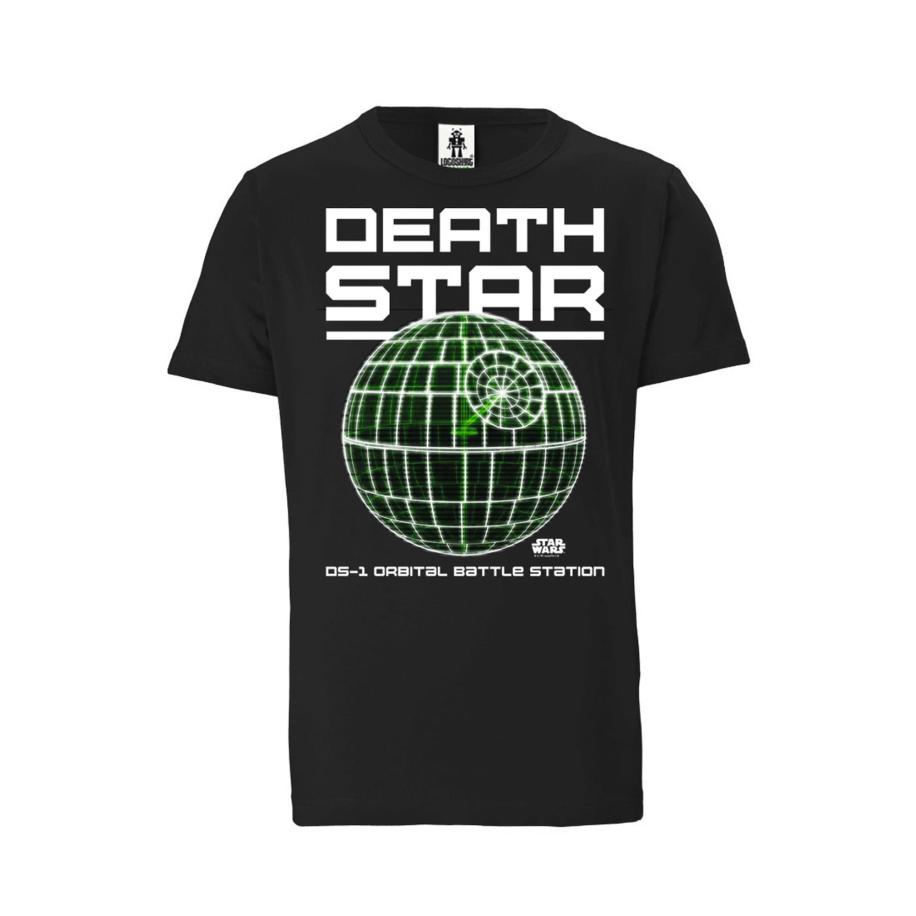 LOGOSHIRT Shirt Star Wars groen / zwart / wit Zwart