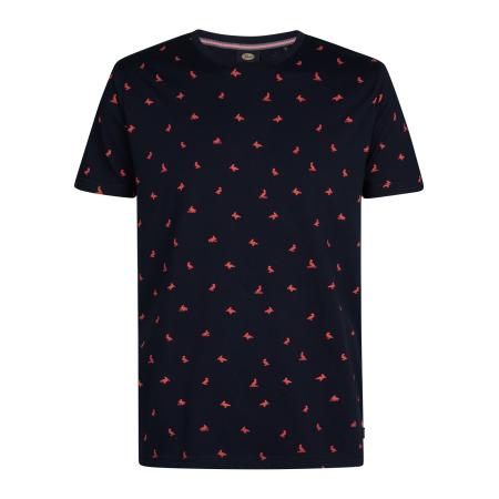 Petrol Industries Petrol Industries Shirt Doral nachtblauw / oranjerood