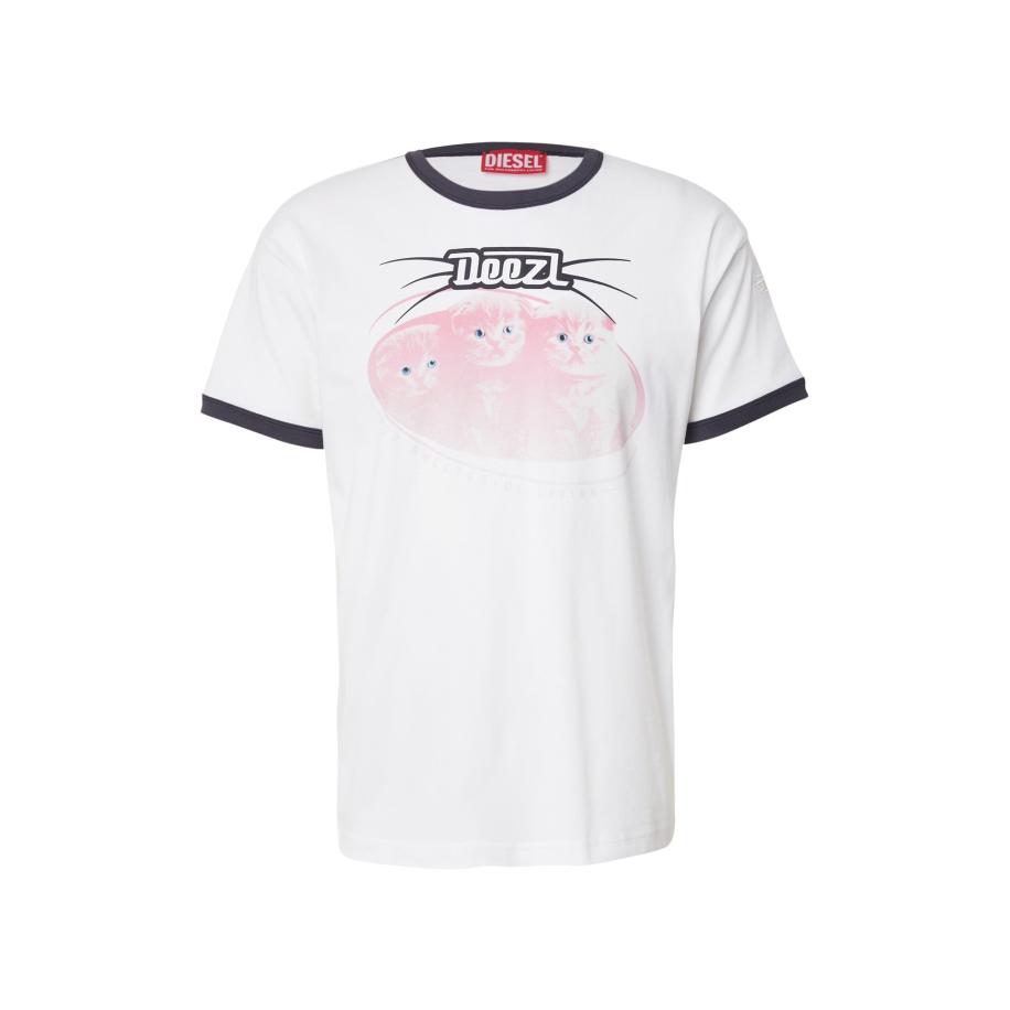 Diesel DIESEL Shirt lichtblauw / lichtroze / zwart / wit -