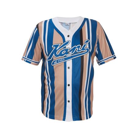 Karl Kani Karl Kani Shirt Varsity donkerblauw / bruin / zwart / wit