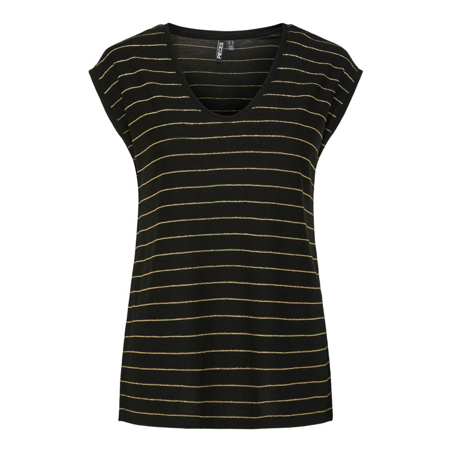 Pieces PIECES Shirt Billo goud / zwart -
