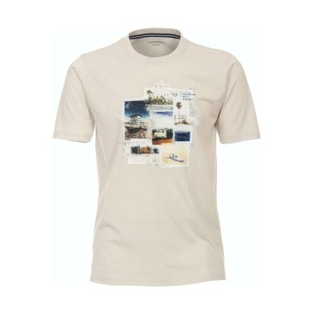 Casa Moda Casual T-Shirt ronde hals wit, Effen