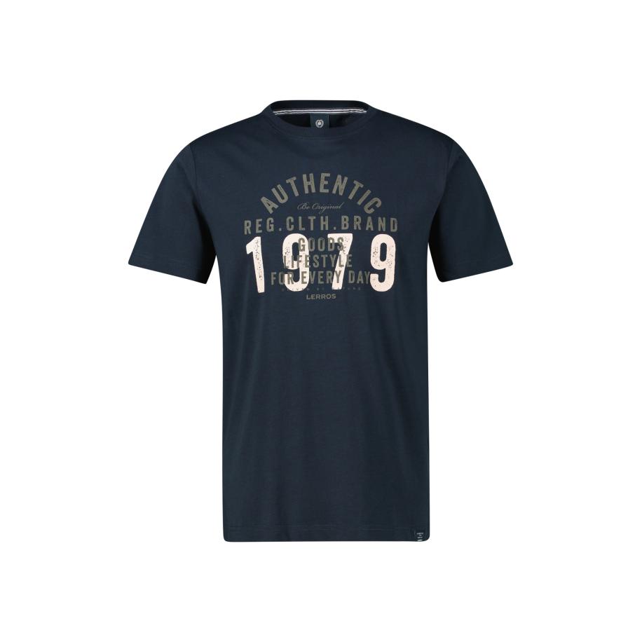Lerros LERROS Shirt navy / grijs / wit -
