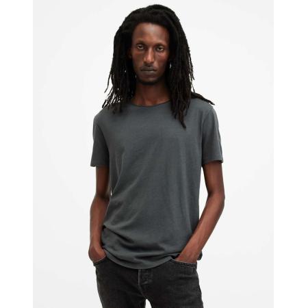 AllSaints - Figure - T-shirt met ronde hals en korte mouwen in carter grijs