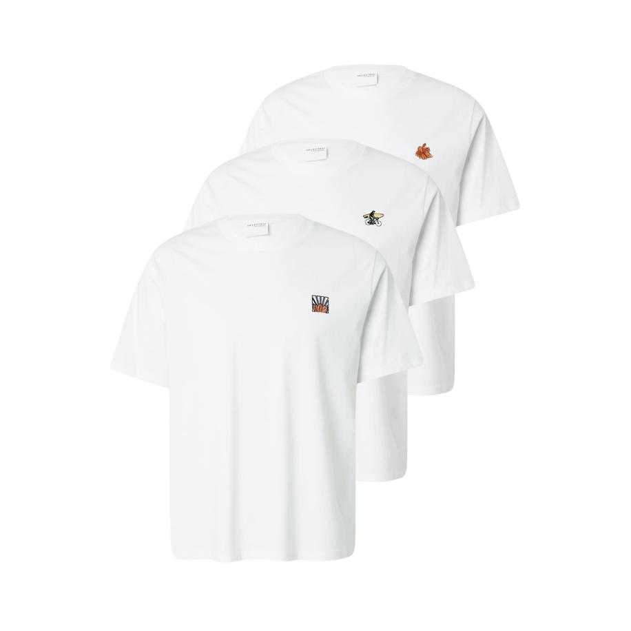 Selected SELECTED Shirt SLHAMIN bruin / cognac / zwart / wit -