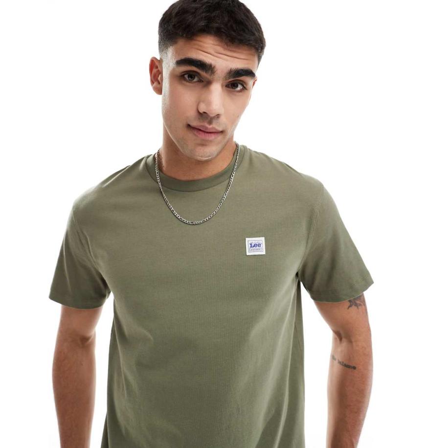 Lee - Workwear - Ruimvallend T-shirt in olijfgroen Groen