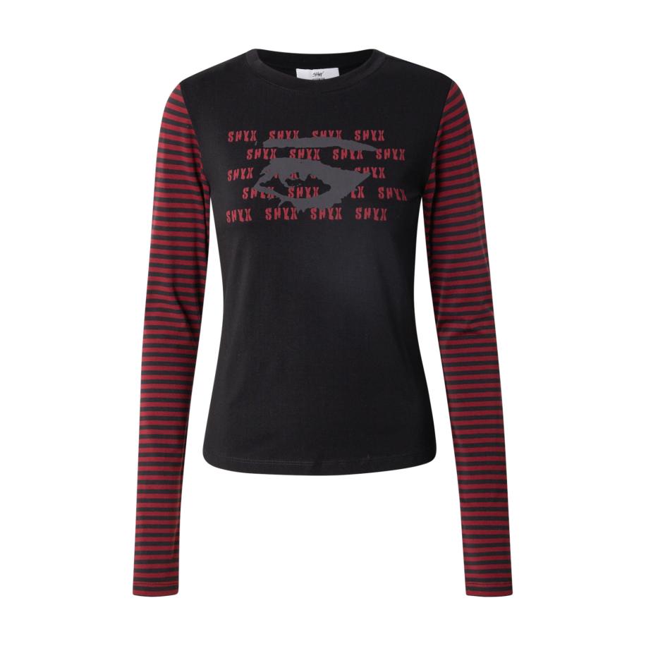 SHYX SHYX Shirt donkergrijs / rood / zwart -