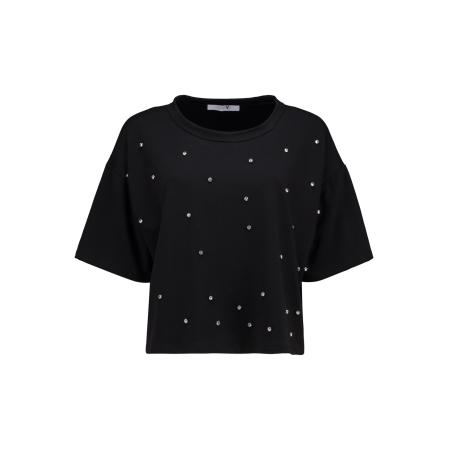 Hailys Hailys Shirt Je44an zwart / zilver