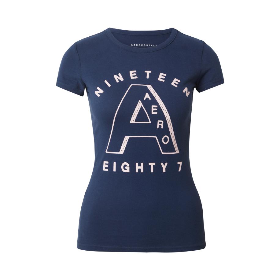 Aeropostale AÉROPOSTALE Shirt NINETEEN EIGHTY 7 navy / pastelroze -
