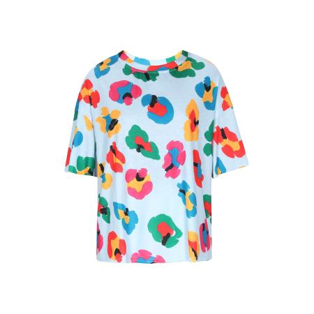 NALLY NALLY Shirt lichtblauw / goudgeel / jade groen / pink