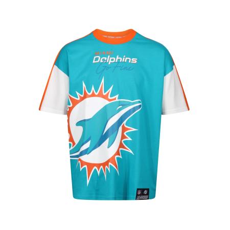 Recovered Recovered Shirt NFL Dolphins Miami Cut and Sew Oversized aqua