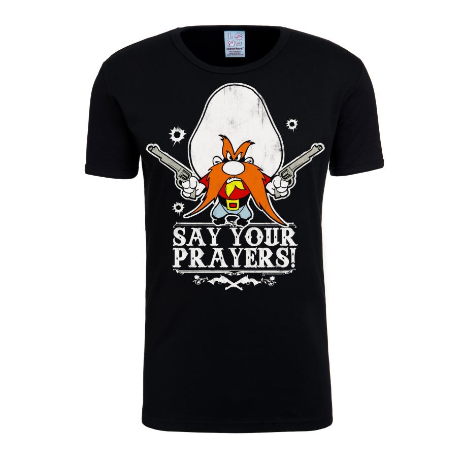 LOGOSHIRT Shirt Looney Tunes – Say Your Prayers zwart Zwart