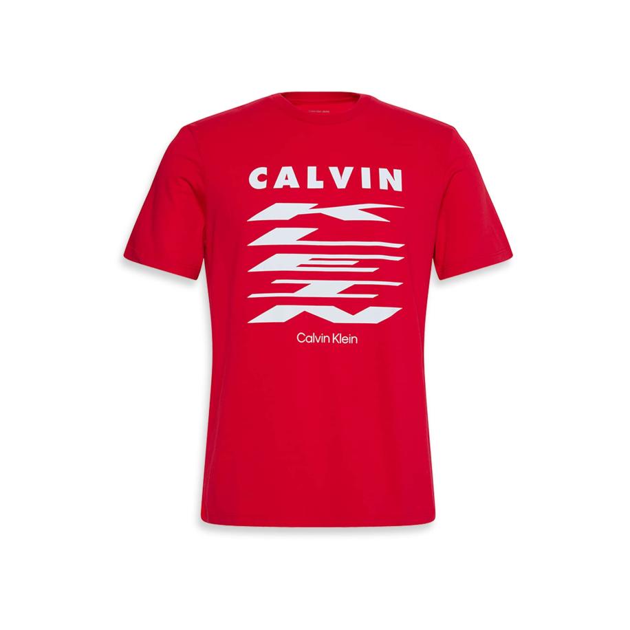 Calvin Klein Calvin Klein Jeans Shirt bloedrood / wit -