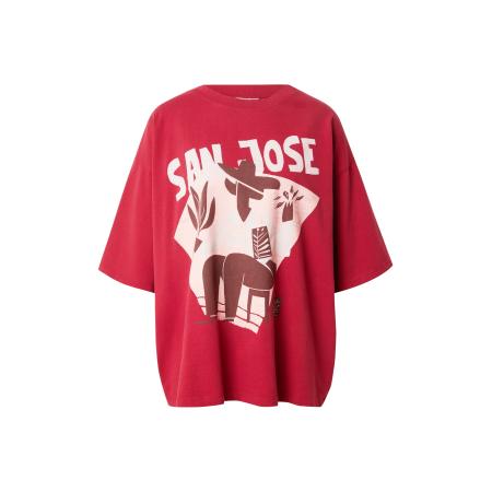 TOPSHOP Shirt bruin / pastelroze / rood