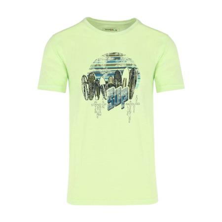 Marvelis Casual T-Shirt ronde hals lichtgroen, Bedrukt