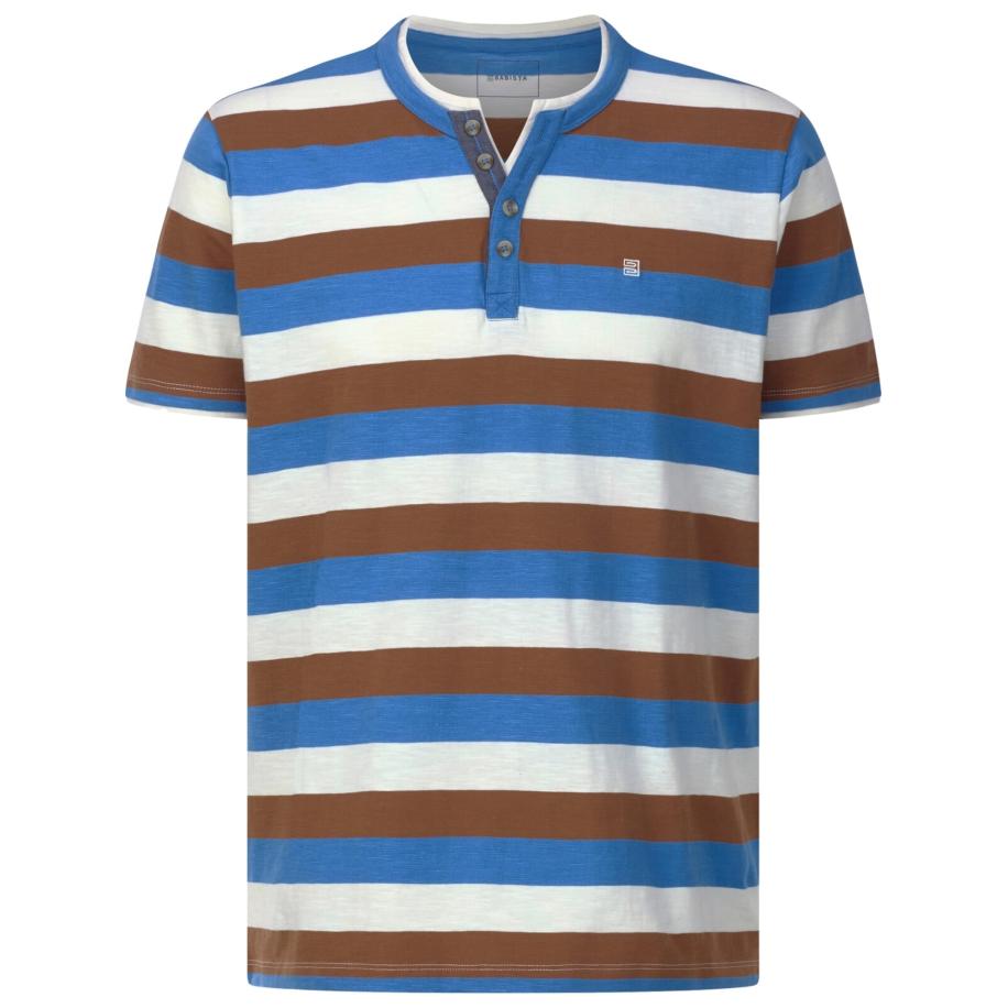 BABISTA BABISTA Shirt Bonavent blauw / bruin / wit -