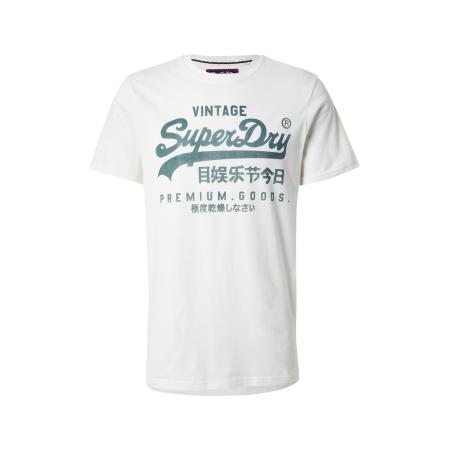 Superdry Shirt groen gemêleerd / wit
