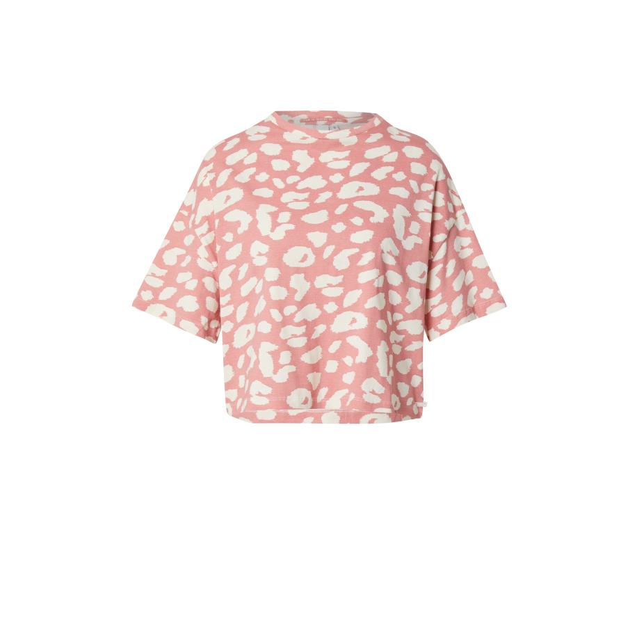 QS QS Shirt zalm roze / wit -