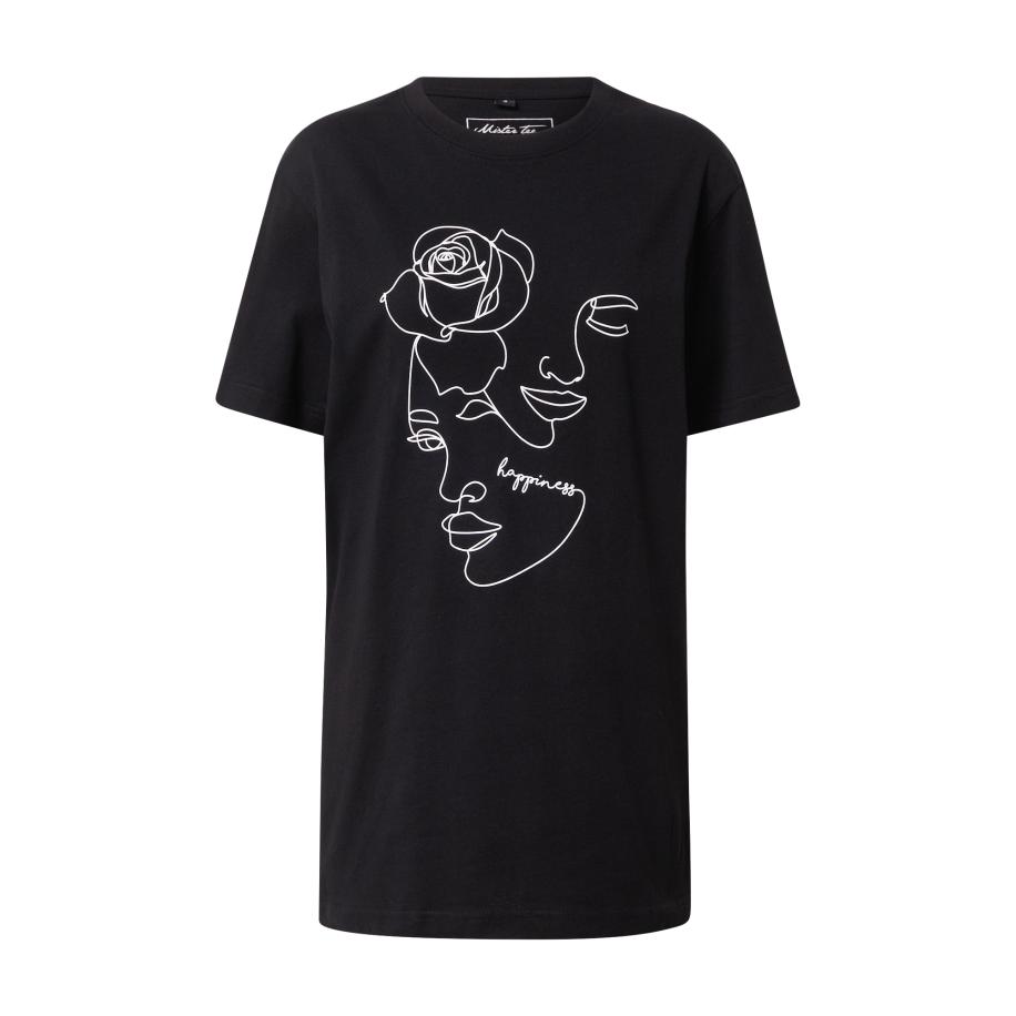 Merchcode Merchcode Shirt One Line Rose zwart / wit -