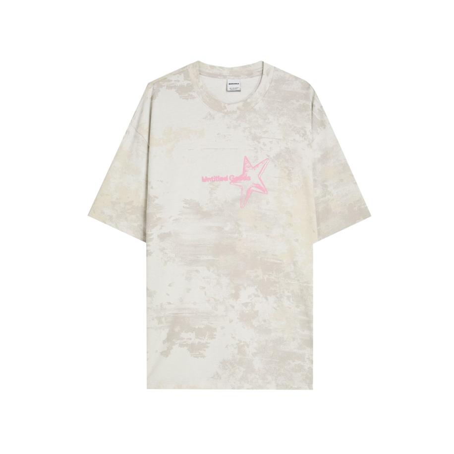 Bershka Bershka Shirt donkerbeige / lichtroze -