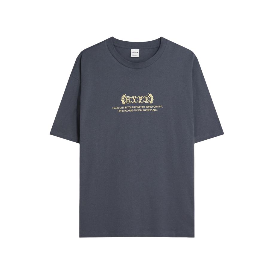 Bershka Bershka Shirt Hype beige / donkerblauw -