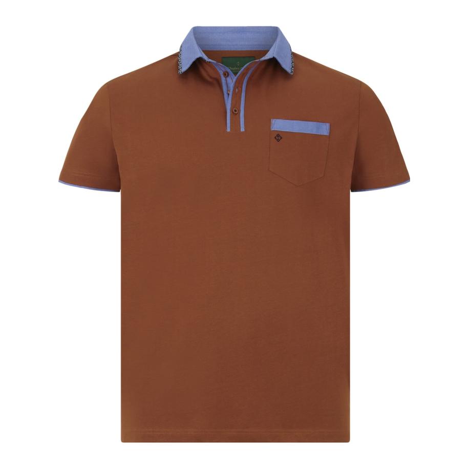 Charles Colby Charles Colby Shirt blauw / bruin -