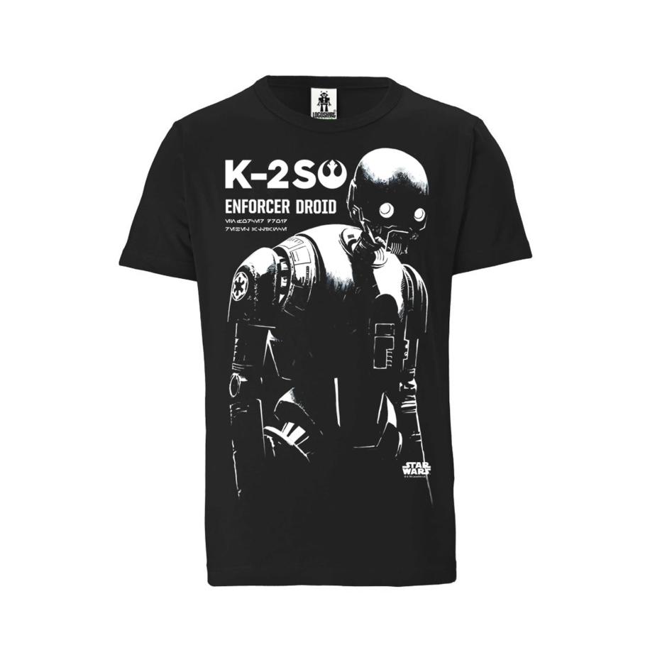 LOGOSHIRT Shirt Star Wars grijs / zwart / wit Zwart