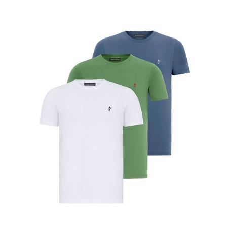 Jacey Quinn Jacey Quinn Shirt blauw / lichtgroen / wit