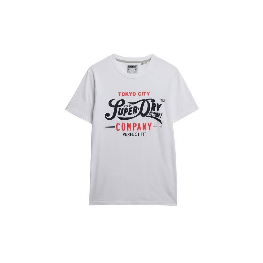 Superdry Shirt rood / zwart / wit Wit