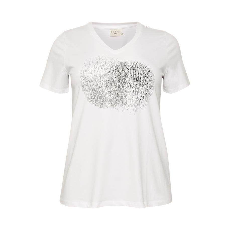 KAFFE CURVE Shirt Veri zwart / wit Wit