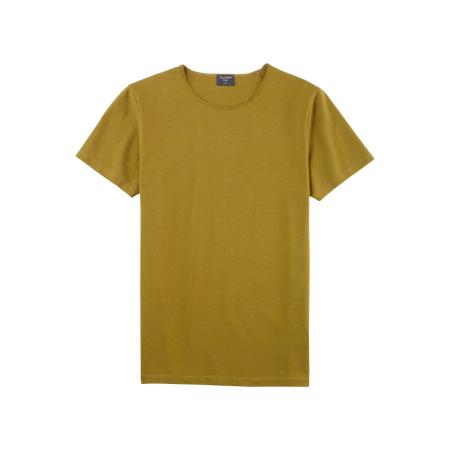OLYMP Casual T-Shirt ronde hals limegroen, Effen