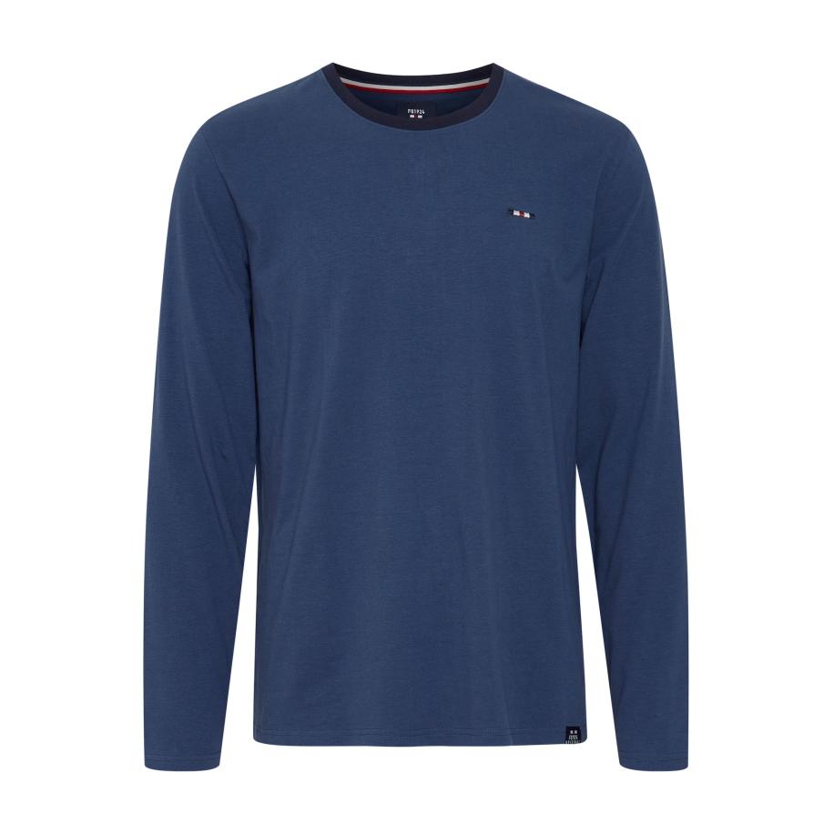 FQ1924 FQ1924 Shirt Dilan blauw denim / bloedrood / wit -