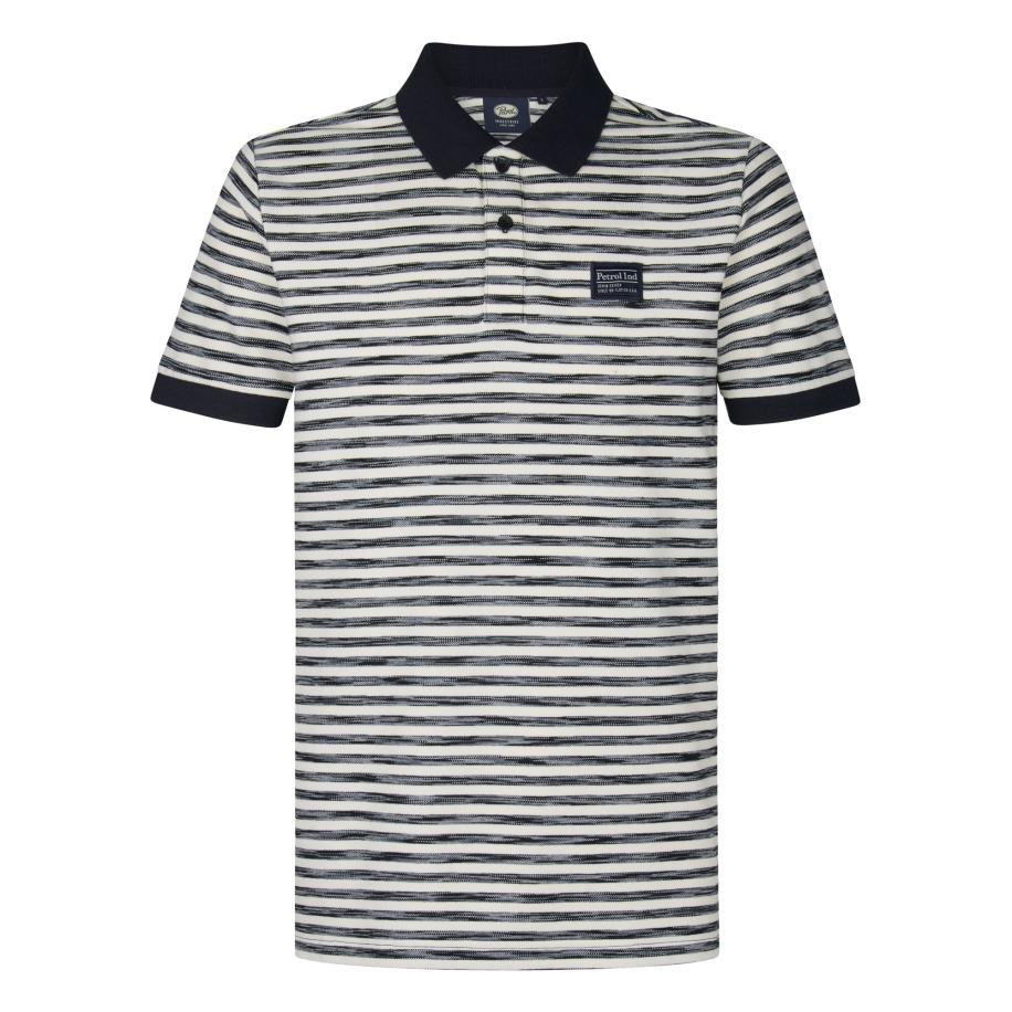 Petrol Industries Petrol Industries Shirt zwart / wit -