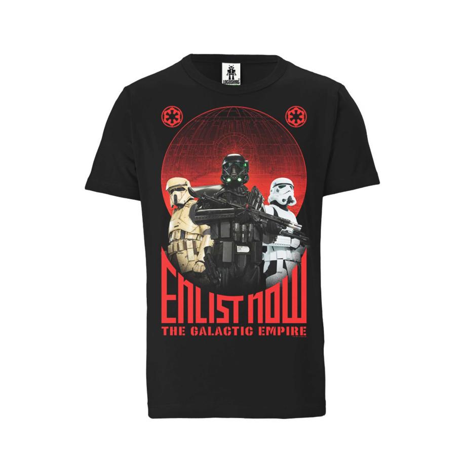 LOGOSHIRT Shirt Star Wars rood / zwart Zwart