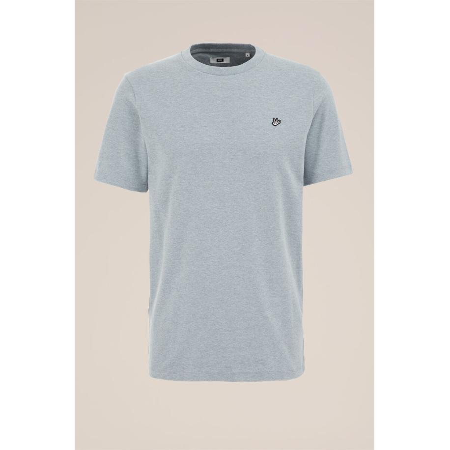 Fundamentals heren T-shirt - Slim Fit - Lichtblauw - Katoen - Maat: XS Blauw