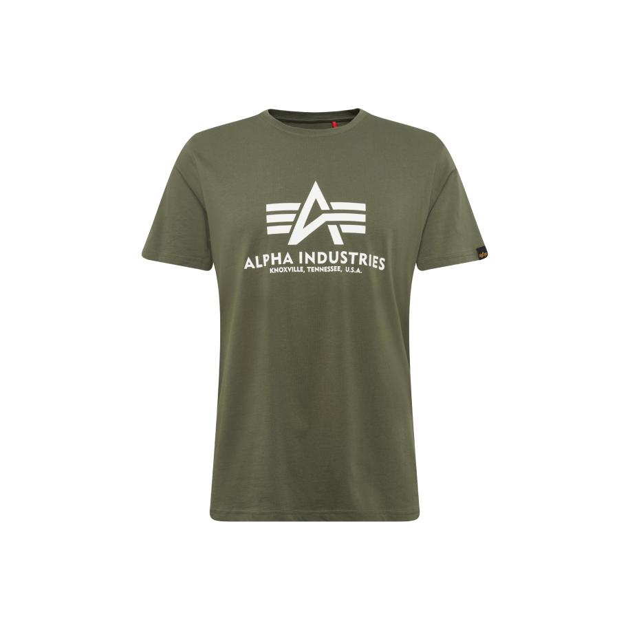 ALPHA INDUSTRIES Shirt olijfgroen / wit Groen