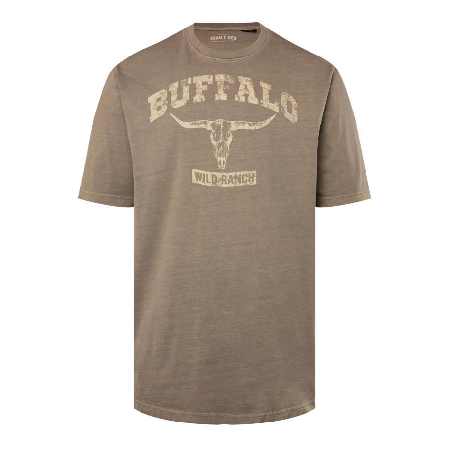 John F. Gee Shirt beige / grijs Grijs