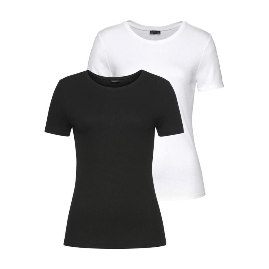 Lascana LASCANA Shirt zwart / wit -