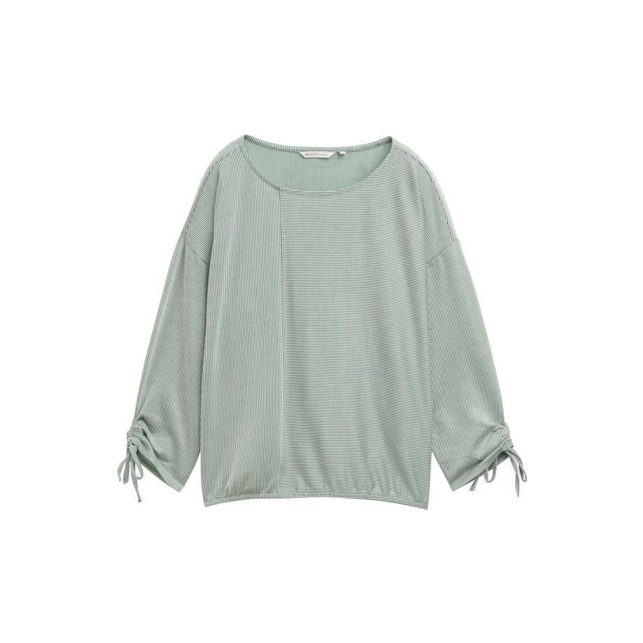 Tom Tailor TOM TAILOR DENIM Shirt donkergroen / wit -