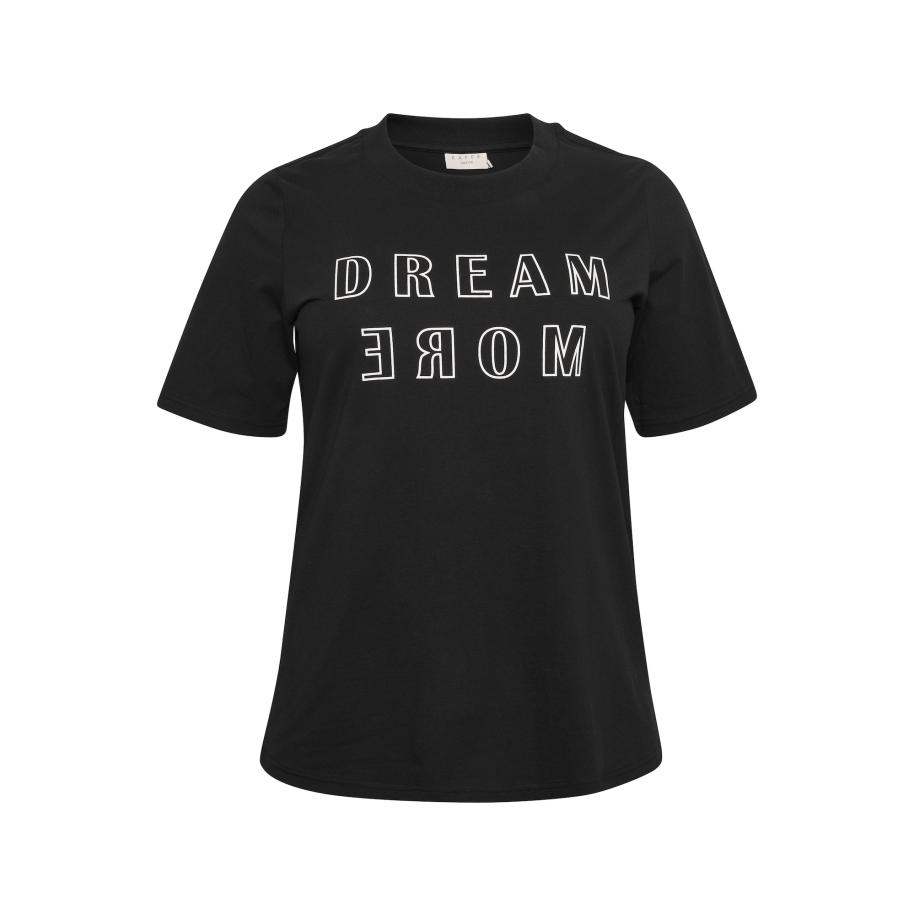 KAFFE CURVE Shirt July zwart / wit Zwart