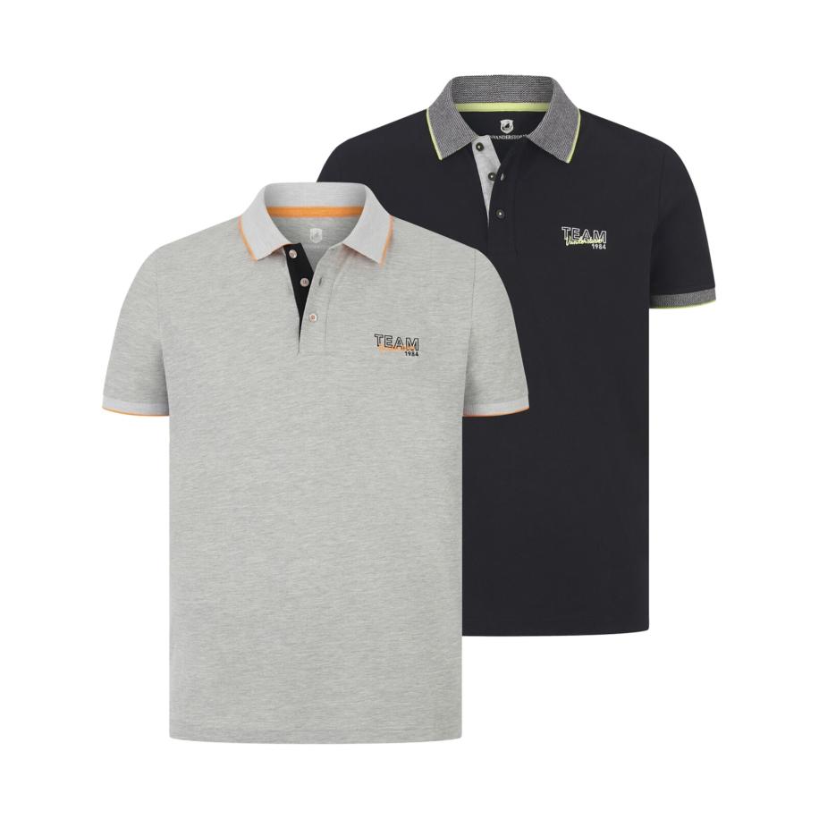 jan vanderstorm Jan Vanderstorm Shirt Haraldfred navy / grijs / zilvergrijs / zwart -