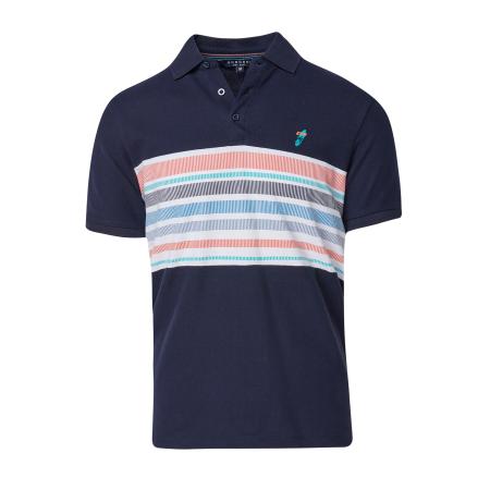 KOROSHI KOROSHI Shirt navy / lichtblauw / lichtrood / wit