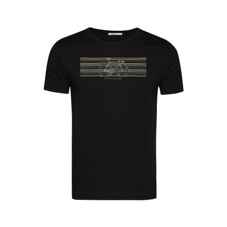GreenBomb GREENBOMB Shirt Bike Happy lichtblauw / geel / zwart / wit
