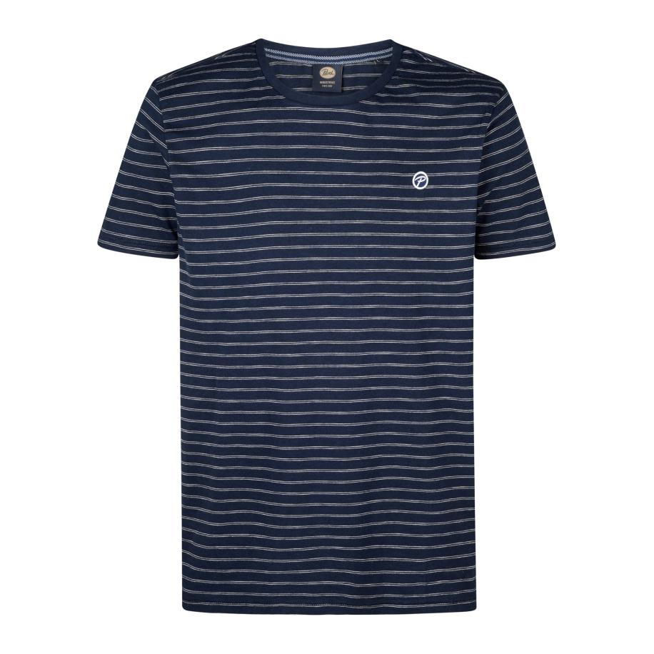 Petrol Industries Petrol Industries Shirt Seabreeze donkerblauw / wit -