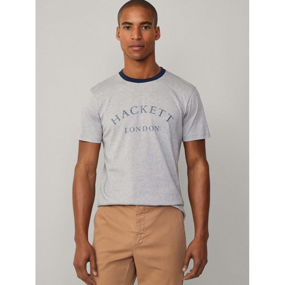 Hackett London Hackett London Shirt Heritage navy / grijs gemêleerd -