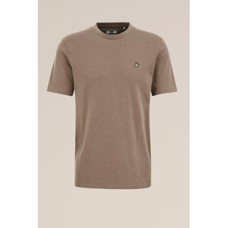 Fundamentals heren T-shirt - Slim Fit - Bruin - Katoen - Maat: XXXL Bruin