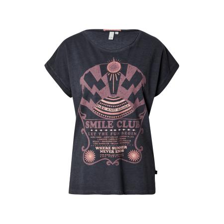 QS QS Shirt crème / perzik / bourgogne / zwart